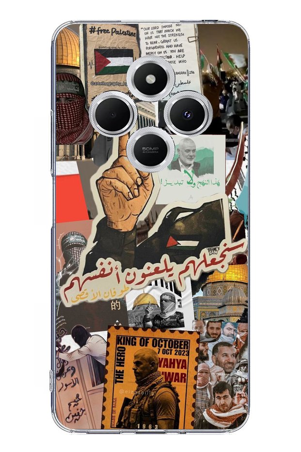Redmi 14C Compatible Palestine Freedom Transparent Silicone Case