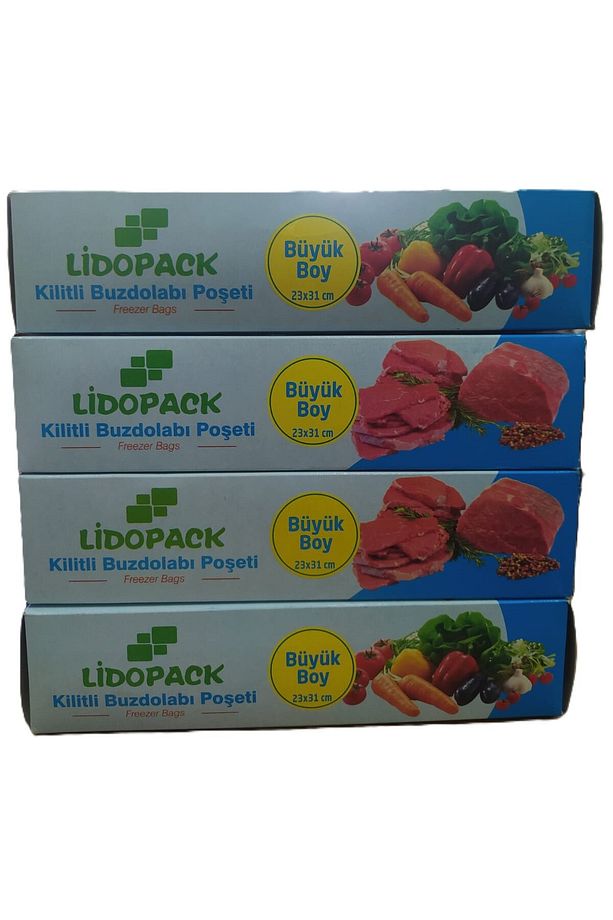 Kilitli Koruyucu Buzdolabı Poşeti Naylon Torba 23x31cm (4 paket) - 1