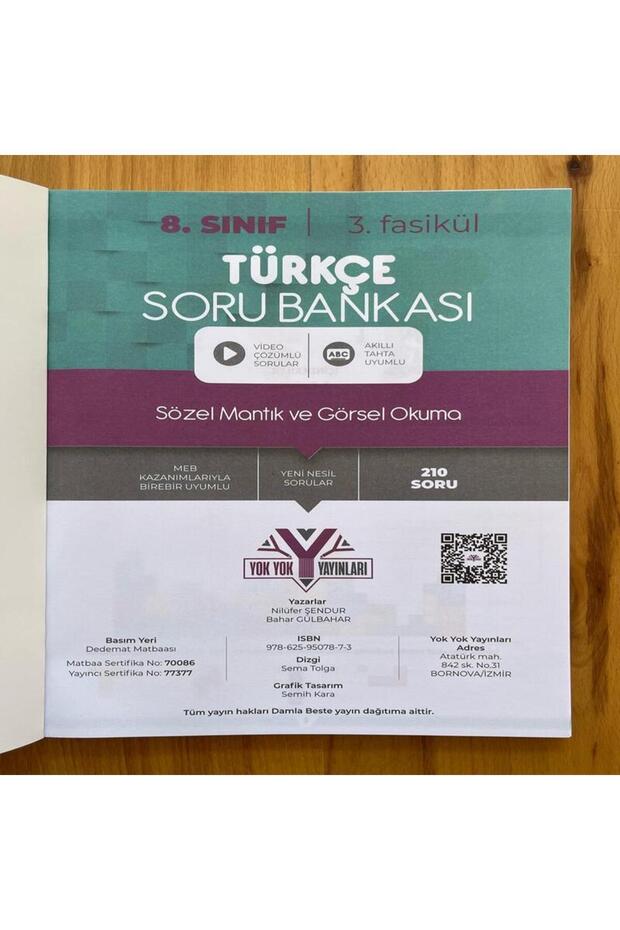 8.SINIF TÜRKÇE SORU BANKASI SÖZEL MANTIK VE GÖRSEL OKUMA 3.FASİKÜL - 4