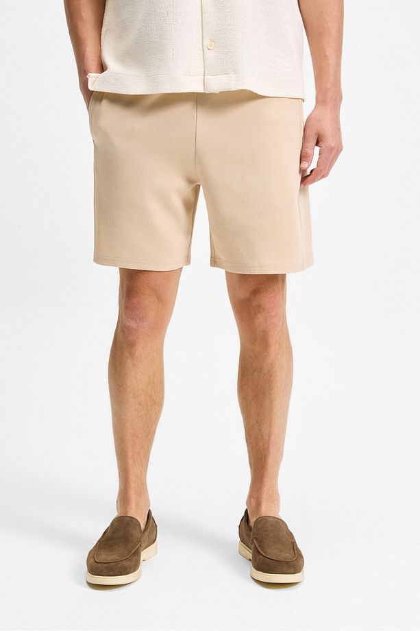 TYRONE Erkek Beli Lastikli Arka Tek Cepli Relaxed Fit Bej Şort - 2