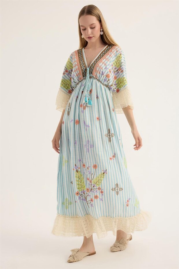 Rochie lungă cu dungi - 2