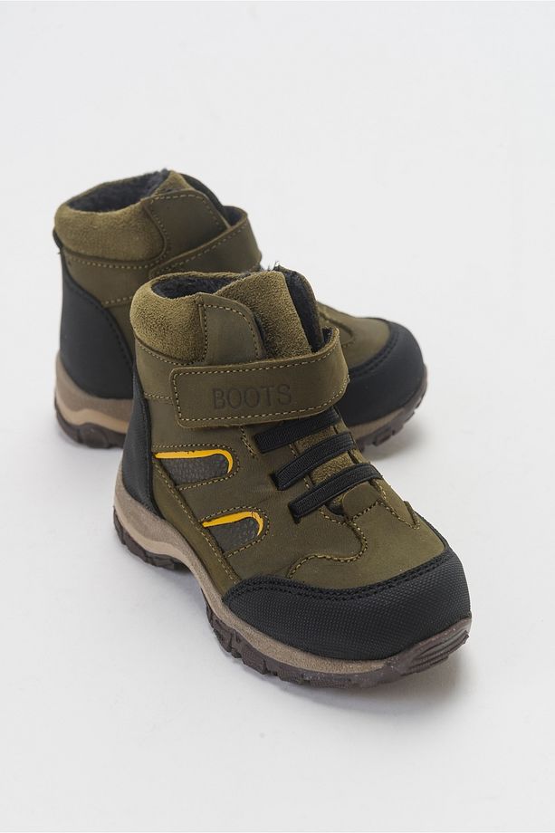 Erkek Çocuk Haki Hakiki Deri Anatomik Trekking Bot - 6