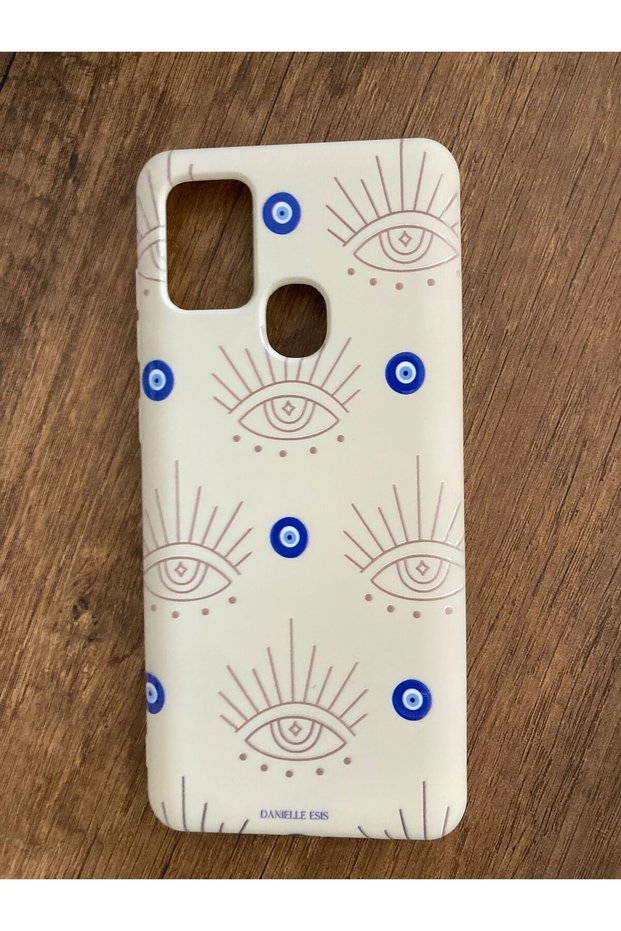 Samsung Galaxy A21S Evil Eye Bead Printed Inside Velvet Premium Silicone Phone Case