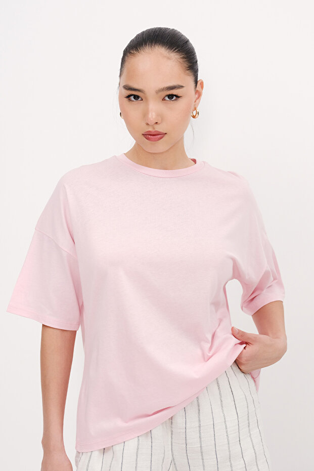 Bisiklet Yaka Basic T-shirt P4368-K6 - 4