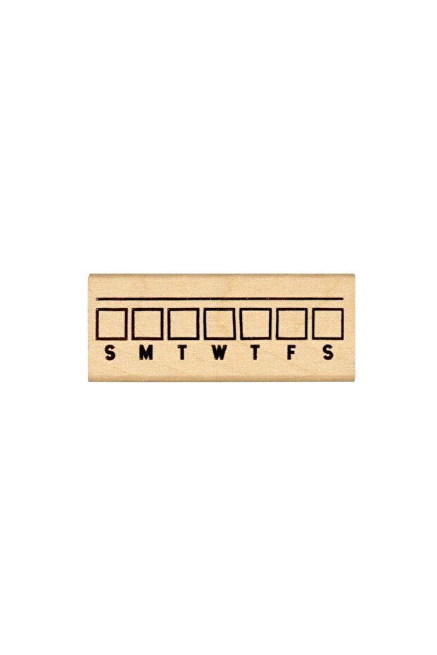 Kodomono Kao 0400-005 Notebook Hanko Part Habit Checkers (Weekly) Weekly Wooden Stamp
