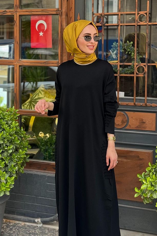 İNVEE Triko Elbise 7060 Siyah - 3