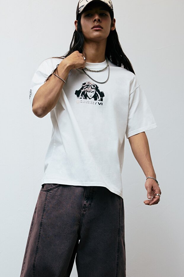 Arcane baskılı t-shirt - 1