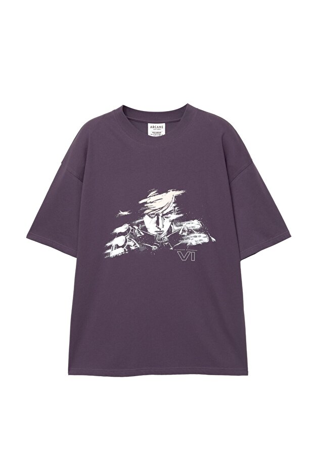 Arcane baskılı t-shirt - 3