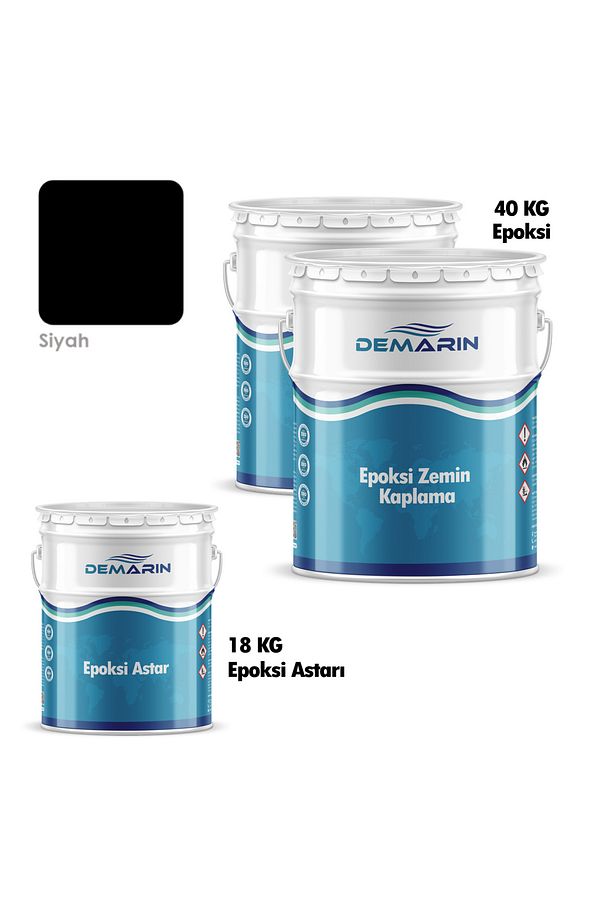 Epoksi zemin kaplama set (40 kg epoksi + 18 kg astar) - 1