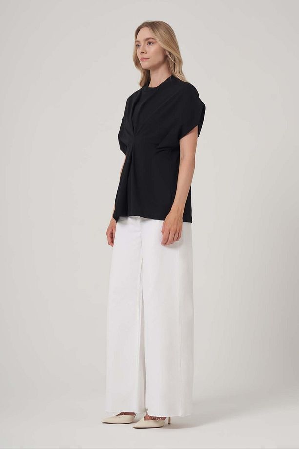 Oversize Sıfır Yaka Tshirt - 2