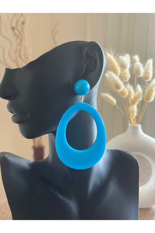 Bohemian Style Acrylic Modern Blue Earrings