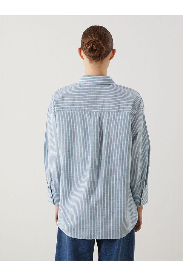 Çiçekli Oversize Kadın Gömlek Tunik - 4