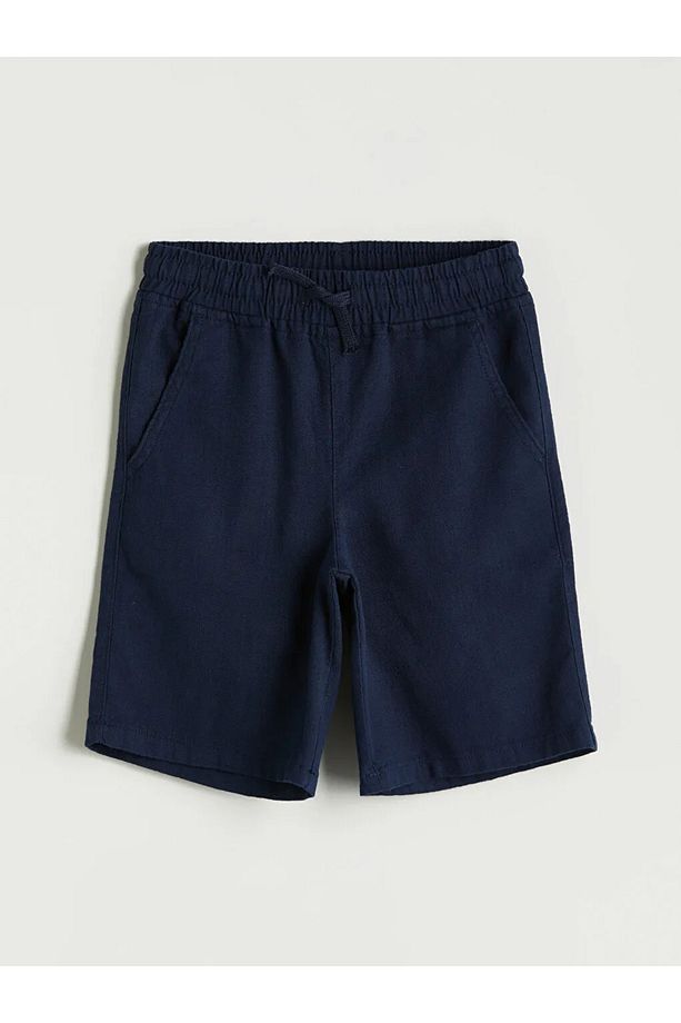 LCW Kids Lacivert Beli Lastikli Erkek Çocuk Şort - 1