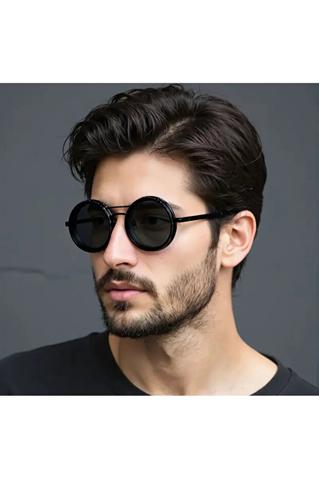 نظارات شمسية قابلة للتعديل باللون الأسود - 2