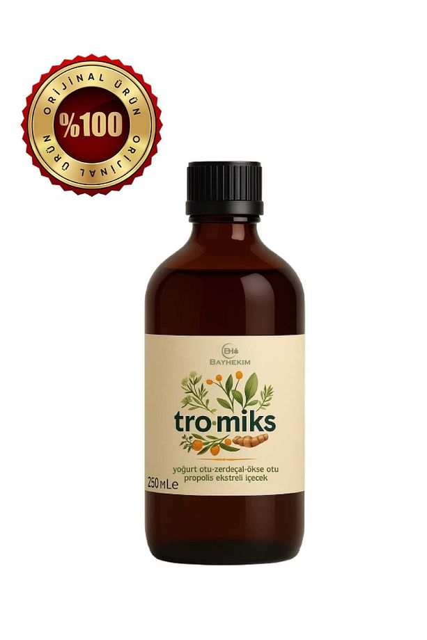 Tromiks Yoğurt Otu-Zerdeçal-Ökse Otu-Propolis Ekstreli İçecek 250 Ml. - 1