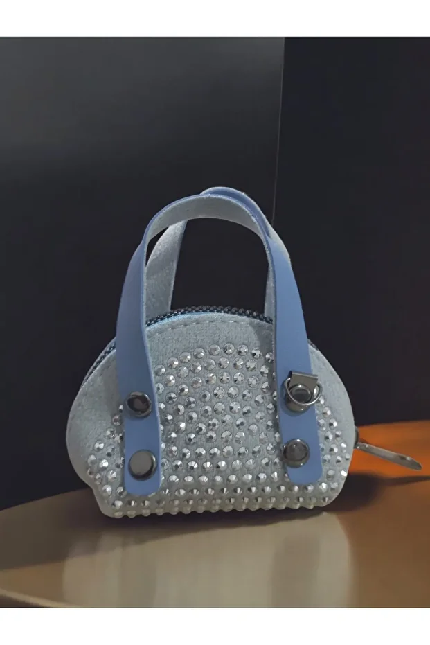 Taşlı Çapraz Model Mini El Çantası - 1