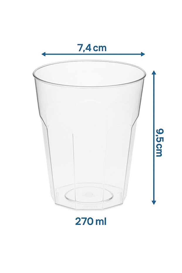 Düğün & Davet İçin 270 ml Plastik Bardak – 20 Adet - 8