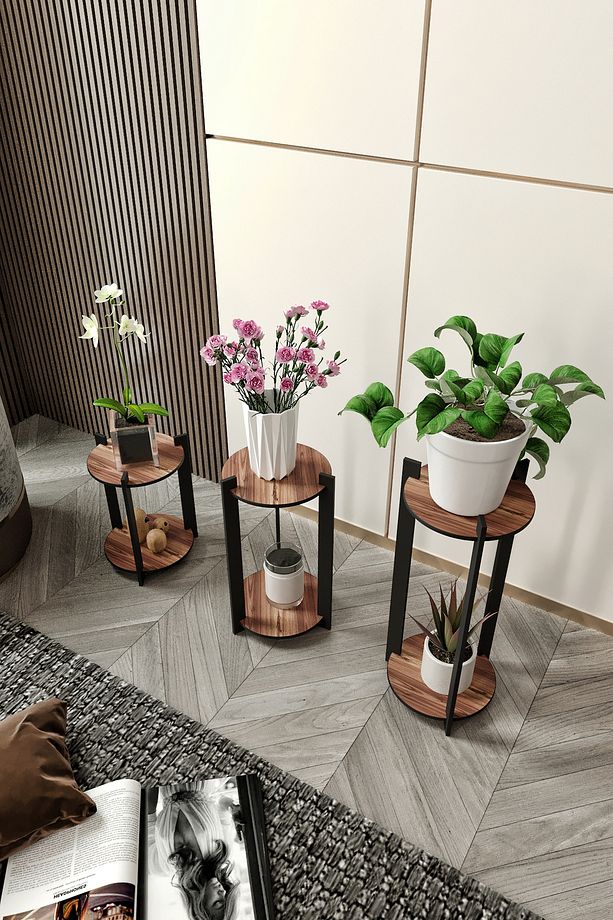 Dekoratif Yuvarlak Çiçeklik - 1