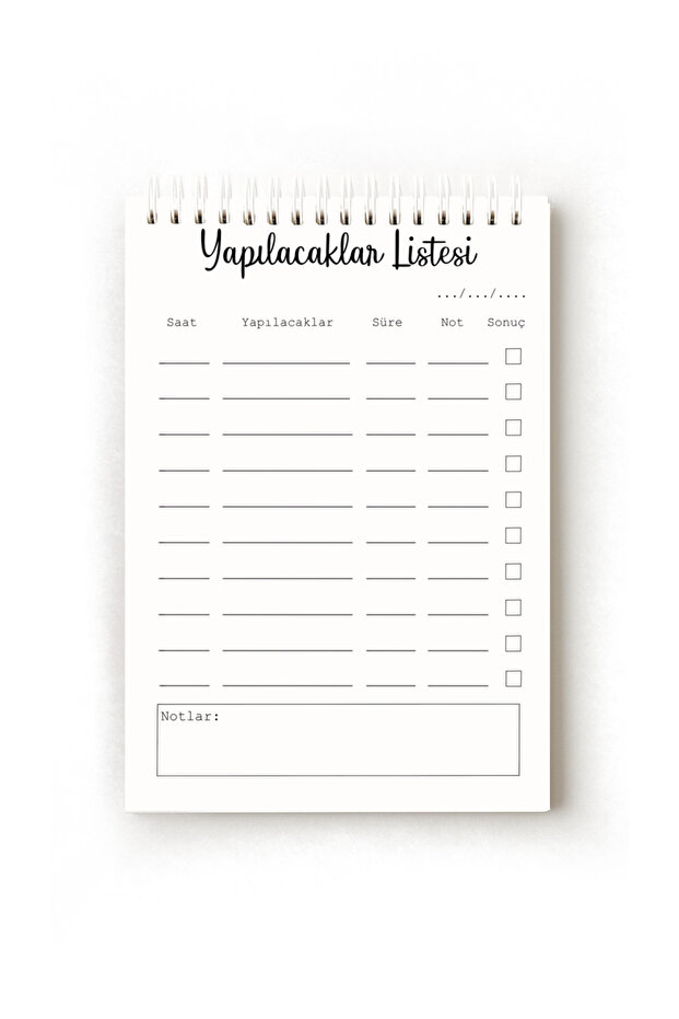 Simple Minimalist Turkish to Do List, A5 to Do List, Planner, Task List, Planner - 1