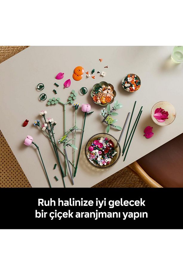 ® Botanicals Pembe Çiçek Buketi 10342 - 18+ Çiçek Model Yapım Seti (749 Parça) - 7