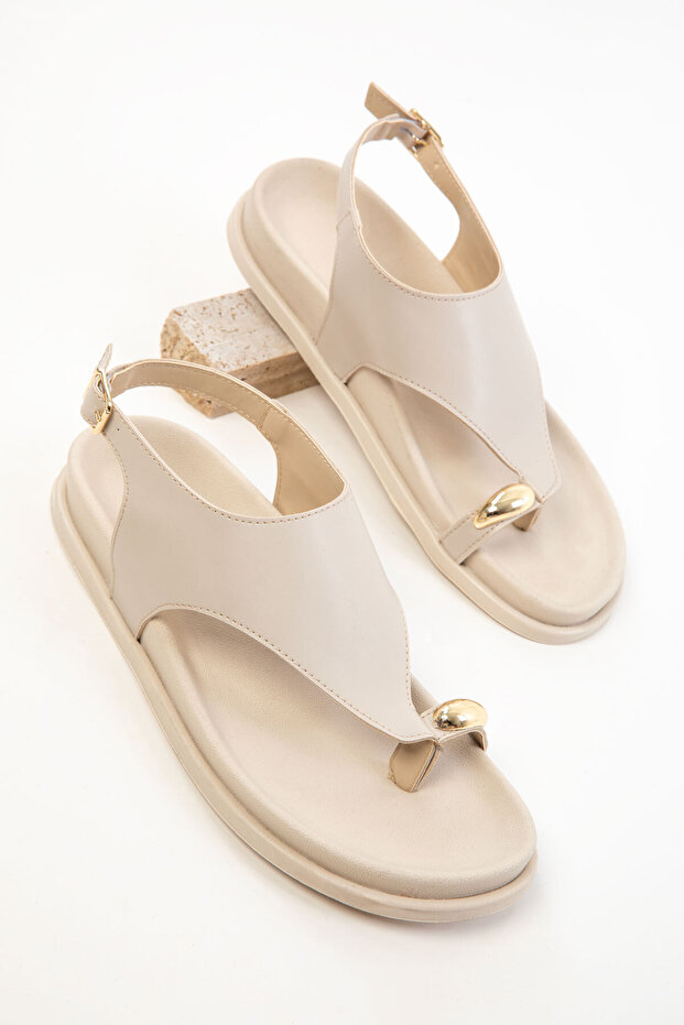 Sandale de damă bej 20632 - 1