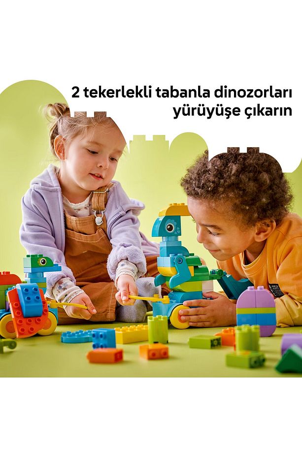 ® DUPLO® Kasabası 3’ü 1 Arada Tekerlekli Dinozorlar 10451 - 3+ Eğitici Oyuncak Yapım Seti (108P) - 6