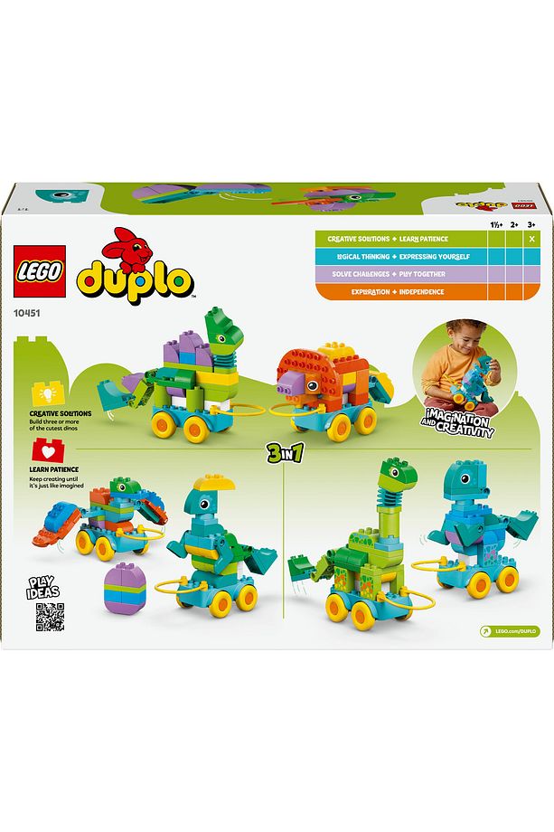 ® DUPLO® Kasabası 3’ü 1 Arada Tekerlekli Dinozorlar 10451 - 3+ Eğitici Oyuncak Yapım Seti (108P) - 5