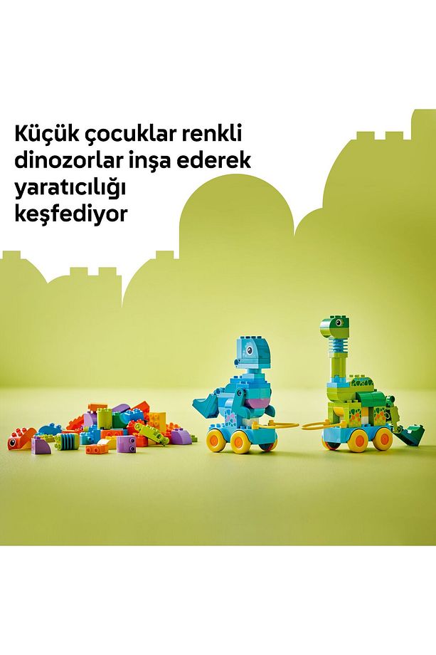® DUPLO® Kasabası 3’ü 1 Arada Tekerlekli Dinozorlar 10451 - 3+ Eğitici Oyuncak Yapım Seti (108P) - 8