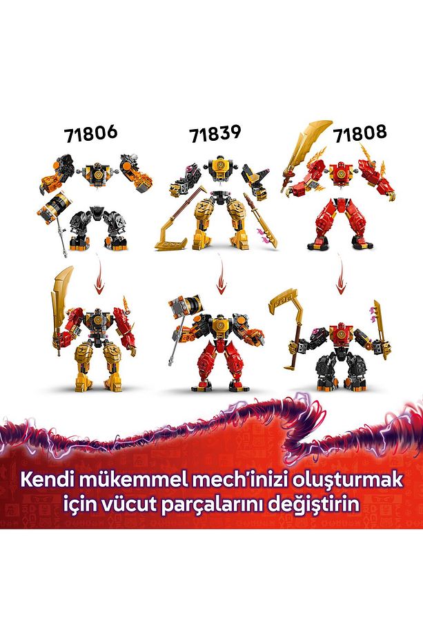 ® NINJAGO® Arin’in Spinjitzu Savaş Robotu 71839 - 7+ Yaratıcı Oyuncak Yapım Seti (213 Parça) - 7