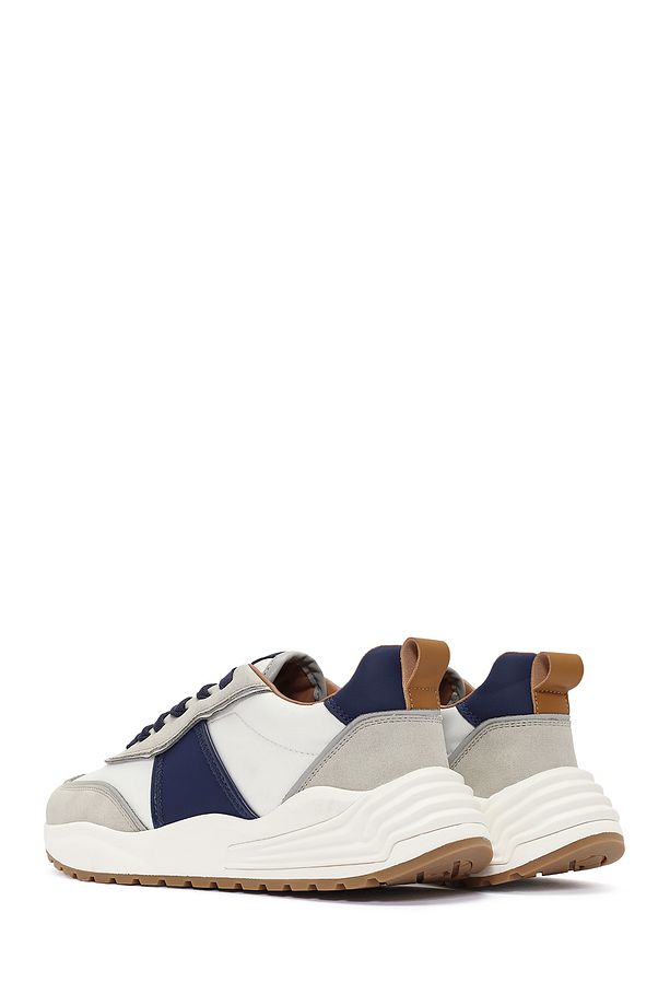 ACBC x DERİMOD Erkek Bej Bağcıklı Kalın Tabanlı Sneaker 25SFD78066F - 5