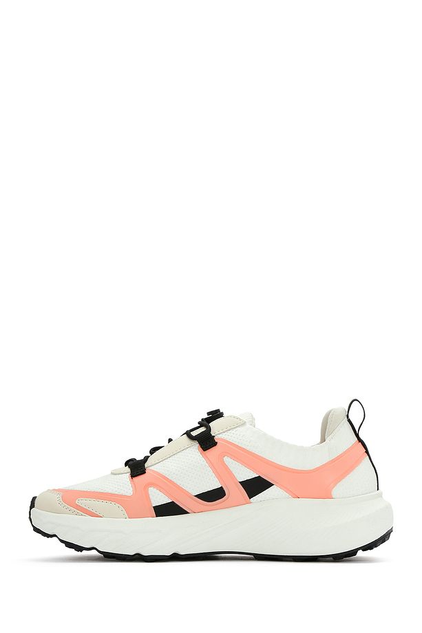 ACBC x DERİMOD Kadın Bej Bağcıklı Kalın Tabanlı Kumaş Sneaker 25SFD43556F - 2