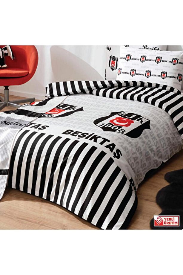 Beşiktaş Lisanslı Bandrollü Tek Kişilik Nevresim Seti – Kartalın Gövdesi, Şanlı Armanın Gölgesi! - 1