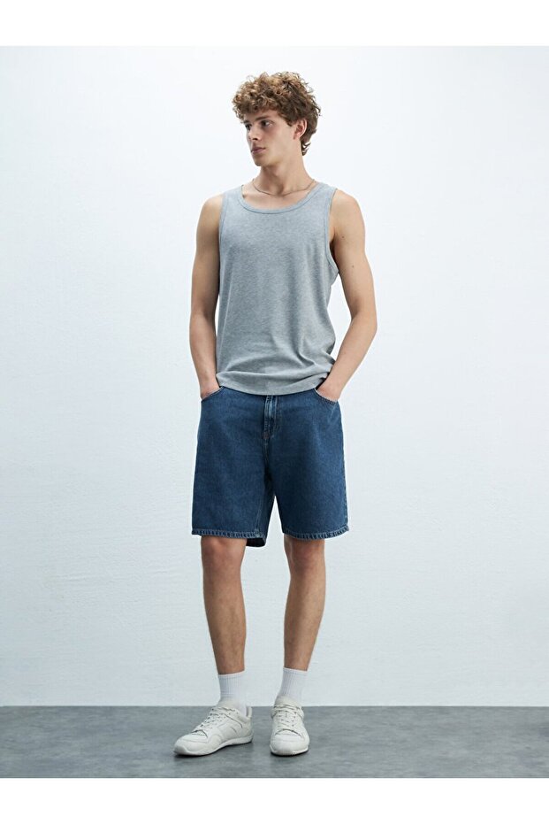 Regular Strap Gray T-Shirt - 1