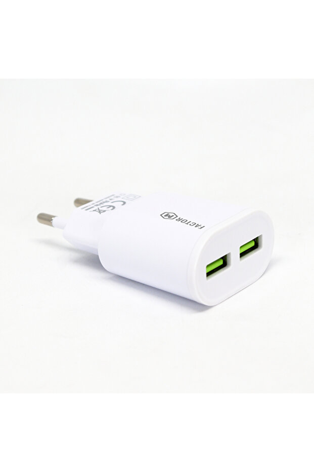 Factor M Çift Çıkışlı 2.1a Iphone Ligthning Ev Tipi Şarj Aleti Set (FM101L) - 4