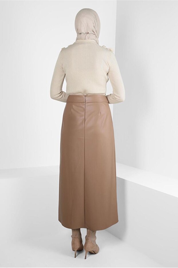 SUNİ DERİ ETEK 60527 - 4