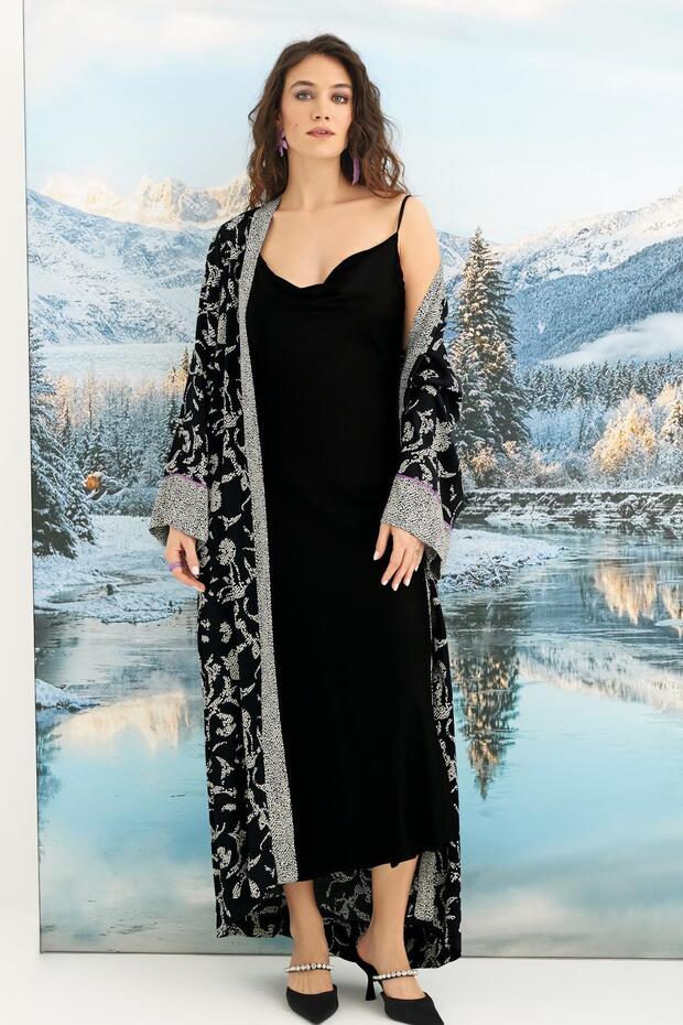 Patterned Dressing Gown Set - 5