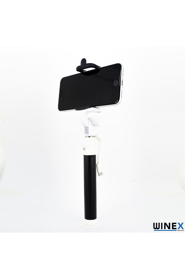 Winex Sr342 Katlanabilir Type-c Girişli Selfie Stick Çubuğu Siyah - 4