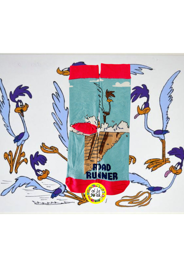 جوارب قطنية منقوشة بالرسوم المتحركة Roadrunner