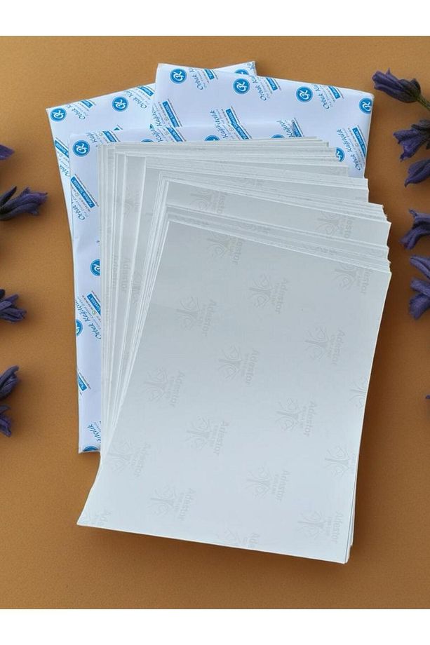 Inkjet Ve Lazer Tüm Yazıcılarla Uyumlu Mat Yapışkanlı 1.HAMUR Sticker Etiket Kağıt A4 20 Yaprak - 1