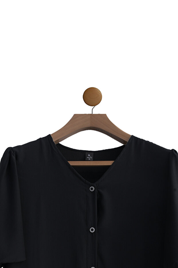 فستان مخملي بأزرار - 3