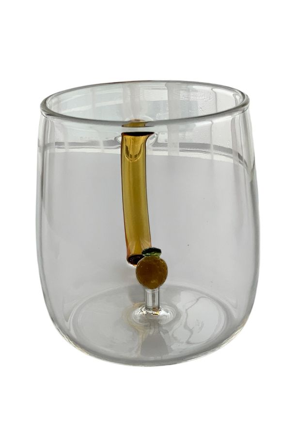 Lucia Sarı Cam Kupa – 400 ml | Borosilikat Isıya Dayanıklı Şık Bardak - 3