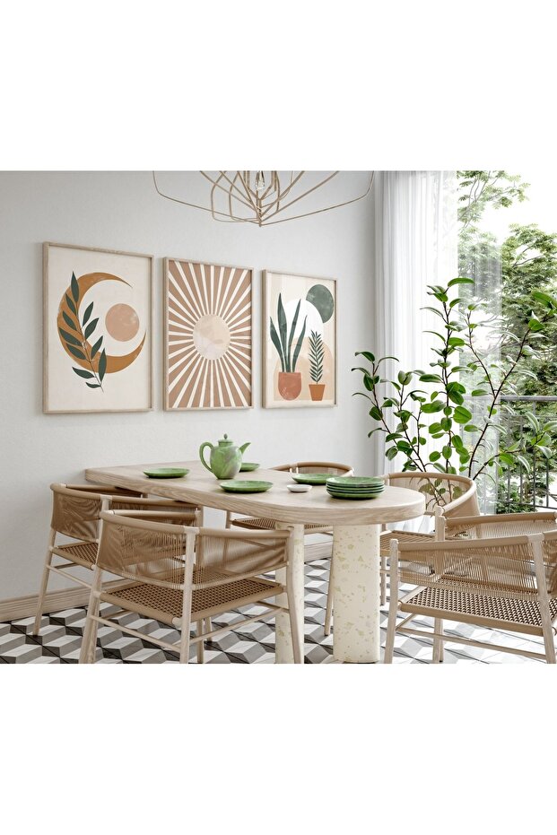 3 Piece Wooden Framed Living Room Hall Kitchen Table Set Set3116