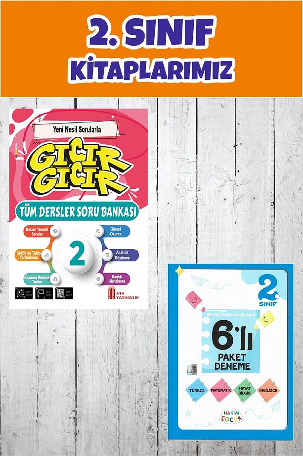 2.Sınıf Gıcır Gıcır Tüm Dersler Soru Bankası+ 6 lı Paket Deneme - 1