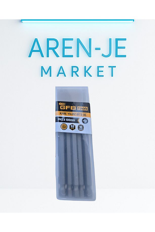 Aren-Je GFB PH2 x 100mm Kare Yıldız Bits Uç – 10’lu Set - 2