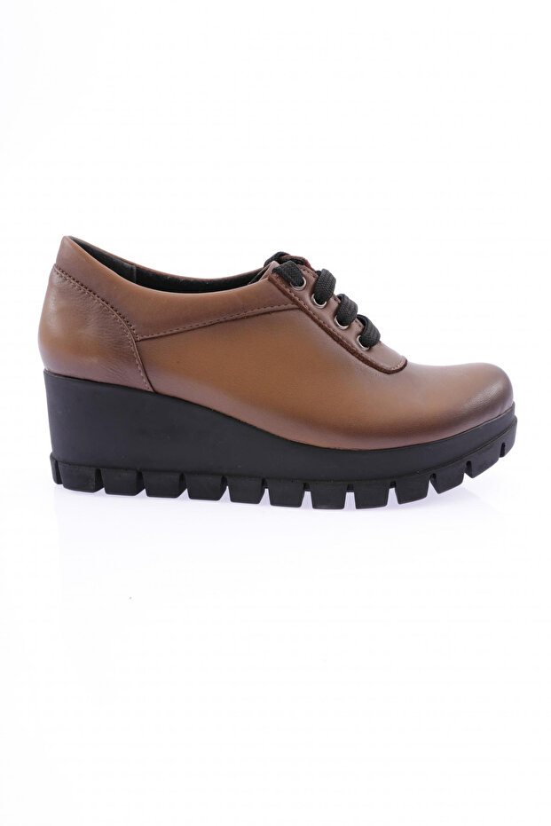 454 Women's Wedge Sole Laced Casual Shoes