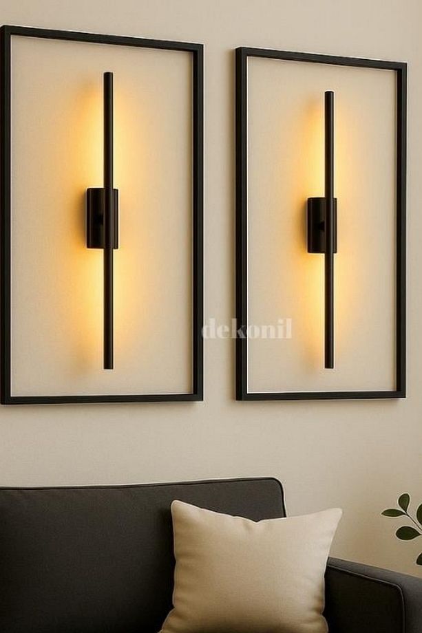 Black Viola Şarjlı Kablosuz LED Aplik 1 Adet - 1