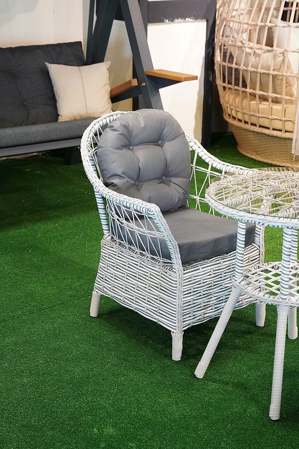 Telve Bistro Ø60 cm Masalı İki Kişilik Rattan Çay Takımı - 3