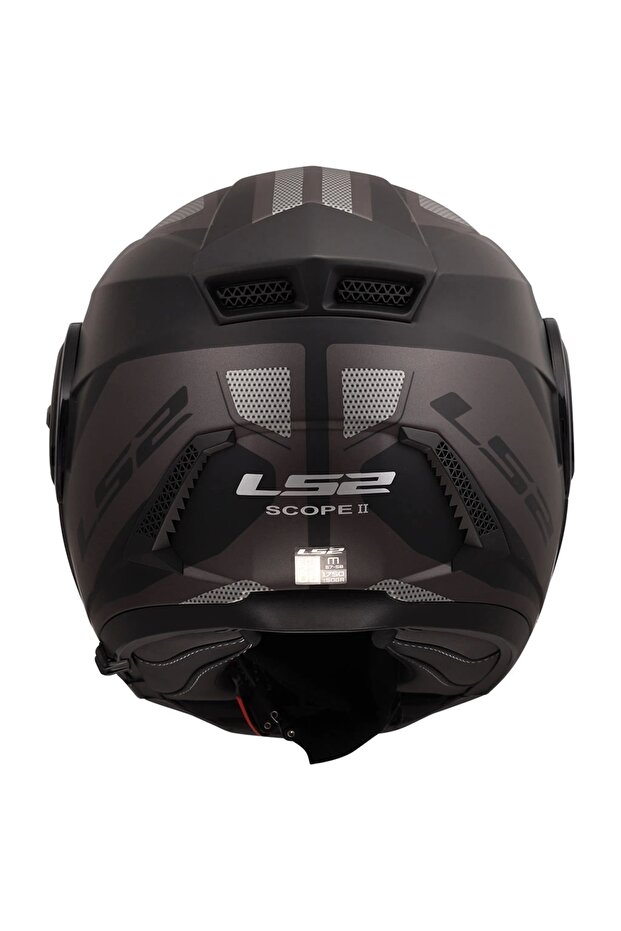 SCOPE 2 AXIS MAT SİYAH-TITANIUM ÇENE AÇILIR KASK - 8