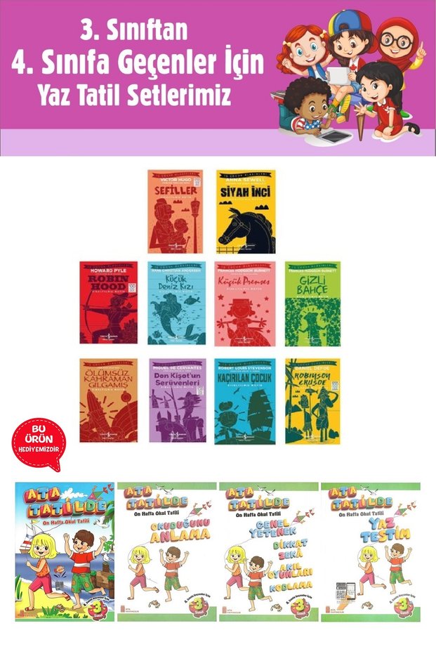 İş Çocuk Klasikleri Seti Books for Students Transitioning from 3Rd to 4Th Grade (Holiday Book Gift)