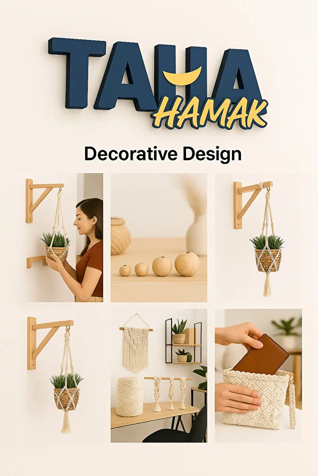 2 ADET Mini Makrome Saksılık / Kaktüslük (2 ADET) - 3
